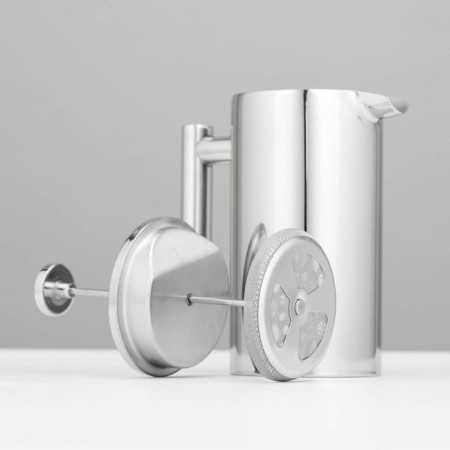 French press made of stainless steel "MOKO", 1 l, chrome color-1