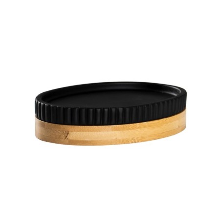 Soap dish, 13.7x9.3x3 cm, black