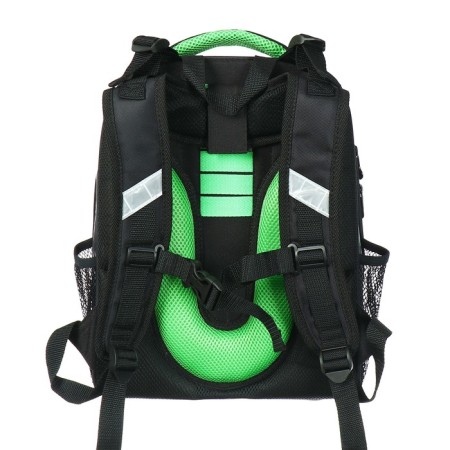 School backpack 38 x 30 x 16 cm, ergonomic back, stavia "drone", black-4