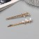 Invisibility for hair "Gloria" (set 2 pcs) double bow, 6 cm, gold