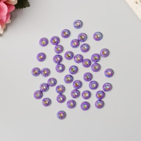 Decor for creativity Plastic "Half -Pesterpoline with Strose Violet" set 40 pcs 1x1x0.5 cm-1