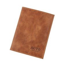 Covers for documents without fastening, genuine leather, brown color