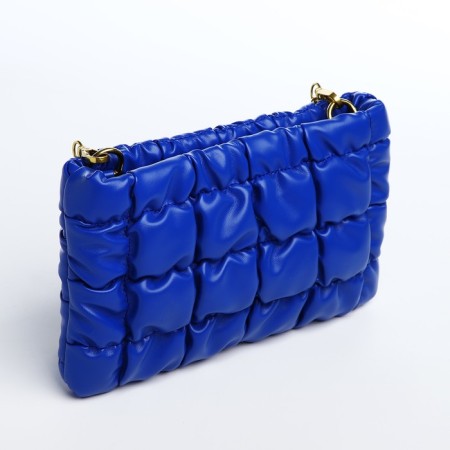 Lightning bag bag, long chain, blue color-3