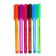 A set of ballpoint pens, 6 colors, a triangular, tinted case, in a blister on the button