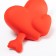 Night -bend two hearts LED red 5x10.5x5 cm Risalux