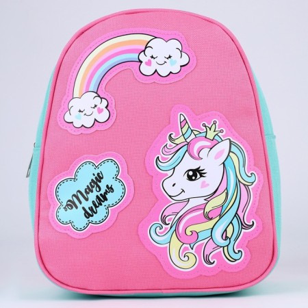 Youth backpack on lightning, mint/pink color-5
