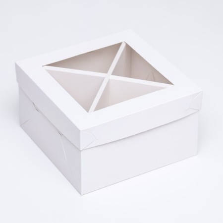 Box under the cake, white, 17 x 17 x 10 cm-1