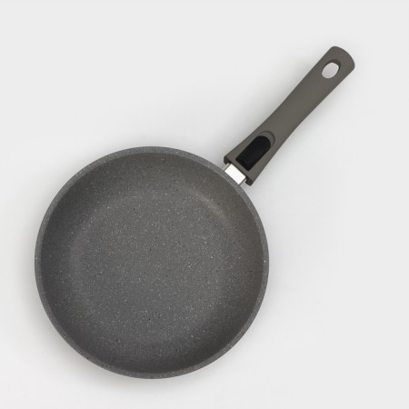 Pan, d = 24 cm, removable handle, glass cover, anti -stick coating, color light marble-3