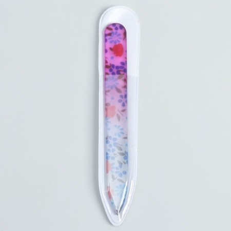 Feet glass for nails, 9 cm, in a case, drawing mix-2