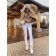 Women's jeans modeling CONTE ELEGANT, size M, color White
