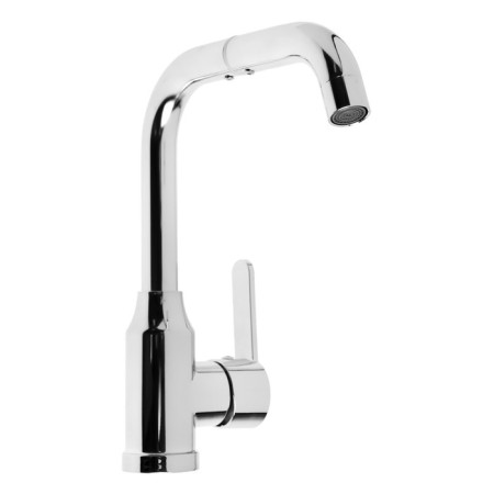 Kitchen mixer Zein Z3704, swing pour 20 cm high, ABS plastic, chrome-6