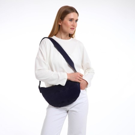 Women's bag over the shoulder Textura, small size, blue color-3