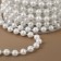 Pearls on threads, round, 6 mm, 9 ± 1 m, white color