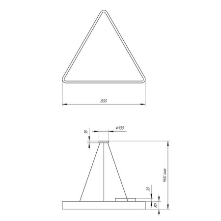 LED LED Geometria Delta 48W 4000K 3500LM IP40 80x80x8 White-2