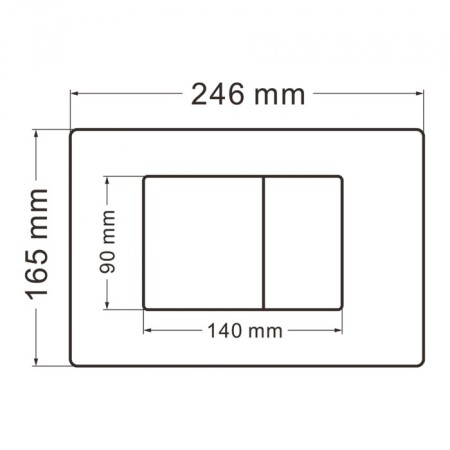 ABBER AC0120MCH button for hidden installation systems, chromium, matte-1