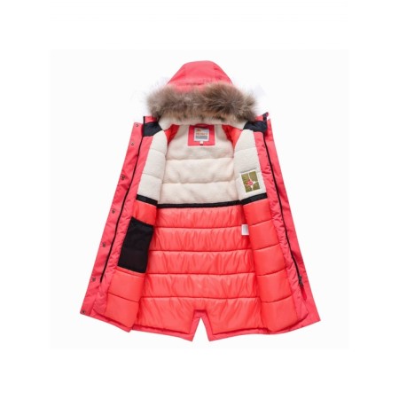 Парка зимняя для девочки, рост 158 см, цвет розовый-2