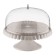 Cake stand on the leg with the Guzzini Tiffany lid, D = 30 cm, the color is gray-beige