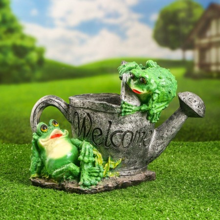 Figure pot "Lake with two frogs" 22x29cm