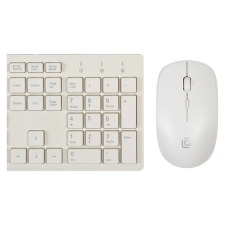 Keyboard mouse Oklick 240m Claw: White Mouse: White USB wireless Slim multimedia-2