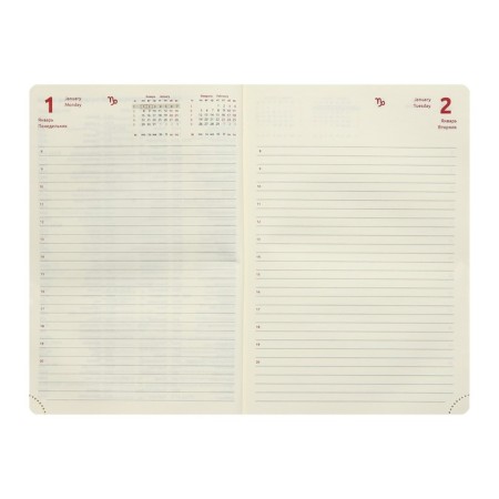 Dated diary 2024 A5 176 sheets, Devente.I Love Cat, hard leather cover, foil, lies, cream block 70 g/m2, peppermint-8