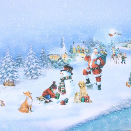 A set of curtains d/kitchen with the sequence "Christmas evening" 145x180cm-2 pcs., 100% p/e-4