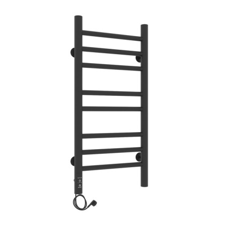 Two -heated towel rail Laris lavender ChKCh, 300x700 mm, 8 crossbars, left, black-9