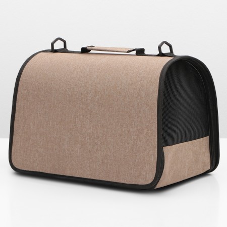 Overnight bag with organizer and porthole, 43 x 24 x 28 cm, beige-2