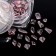 Decorative elements for decor, voluminous, translucent/pale pink color