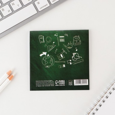 Notepad "School", 10x10 cm, 16 sheets mix-12