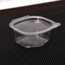 A plastic disposable container-liner with a lid, 30 ml, PET, color transparent color