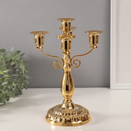 Summary Metal for 5 candles "Classic with curls" D-2 cm 12x18.5x28 cm-1