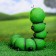 Garden Figure "Caterpillar-Beauty" 14x19x22cm