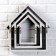A set of wall shelves "Black houses", 3pcs, (36*30cm, 31*23cm, 26*17cm)