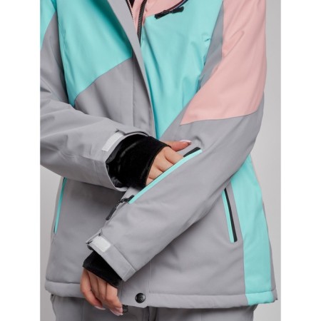 Ski jacket female winter, size 42, pink color-8