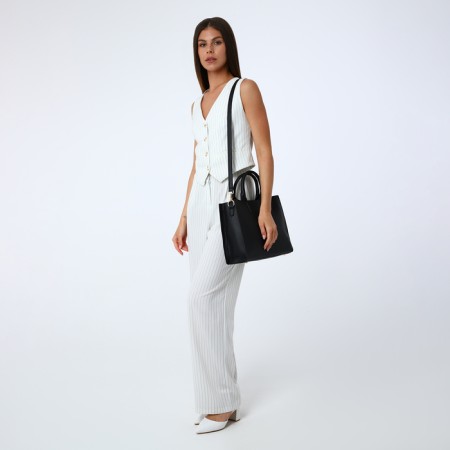 Women's bag with lightning, black color-6