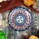 Plate of the Rishtan ceramics "Flowers", blue, flat, 15 cm