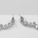 Hanging earrings with rhinestones "Odyssey" style, white color in silver