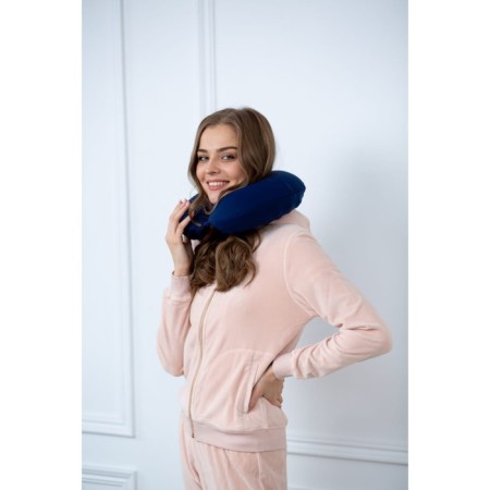 Pillow, size 30x30x9 cm, dark blue color-3