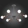 Ceiling EVOLUCE lamp. Sle106403-06. Palare. 6x60 watts, E27, 60x60x35.5 cm, gray color, pink gold