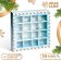 New Year. Box for 16 sweets "New Year's Post", 17.7x17.7x3.8 cm, confectionery packaging