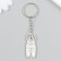 Metal keychain "Cicada" silver 1.5x3.6 cm