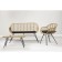Vetle Bent chair, 560 × 570 × 810 mm, artificial rattan, beige color / black