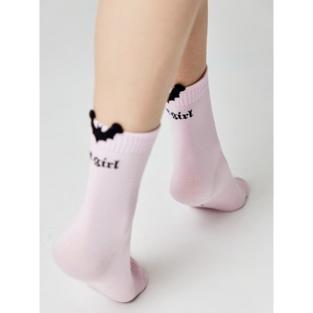 Women's socks with Pikot Conte Elegant Batgirl, size 25, light pink color-6