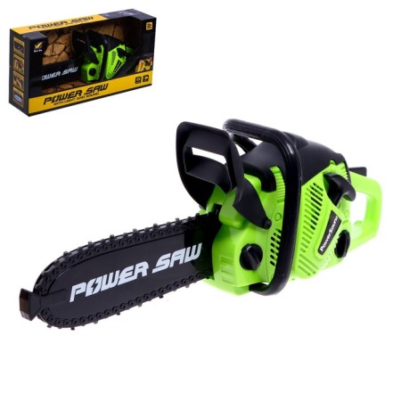 Forest chainsaw, light green, sound effects, works from batteries