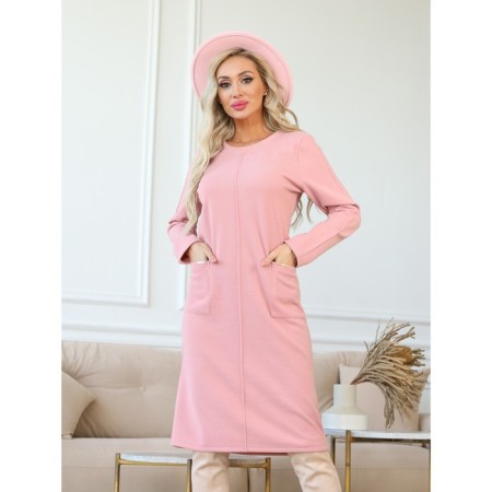 Women's dress, size 48, pink color-6