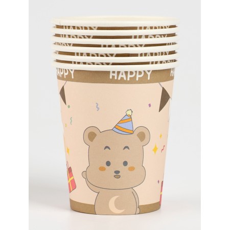 A set of paper dishes "Happy Bear", a set of 12 pcs.-4