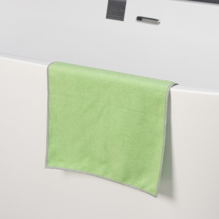 Raccoon floor rag, 250 g/m², 50 × 30 cm, microfiber, with overlock, 1 pc, green color-4