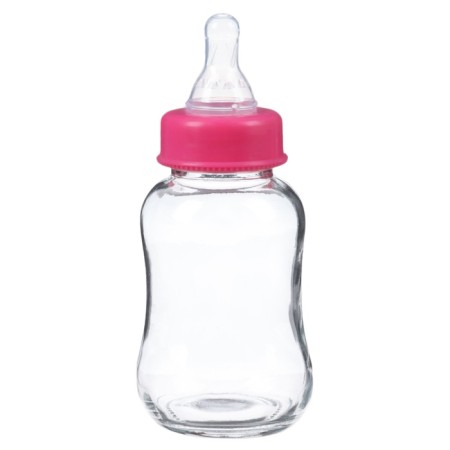 A bottle for feeding, classic throat, glass, slow flow, from 6 months, 150 ml., Mix color-10