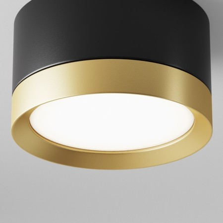 Technical C086CL-GX53-SRD-BG, 1XGX53, 15W ceiling lamp, 8.5x8.5x5 cm, black color with gold-3