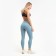 Female leggings, blue color, size 44 (s)